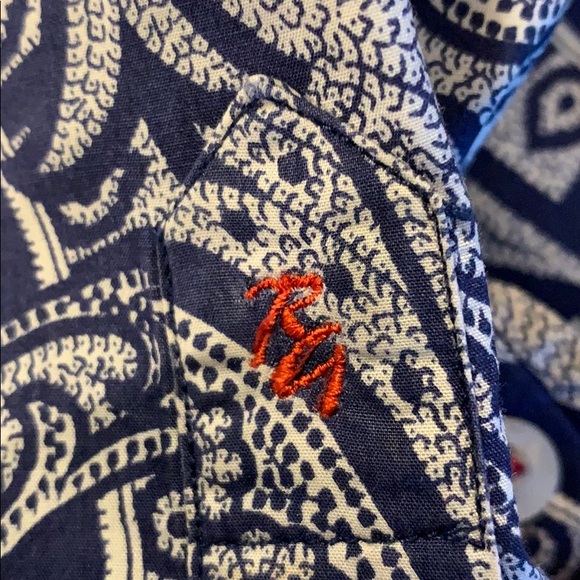 Robert Graham X-Large Blue Paisley Embroidered - Picture 8 of 8